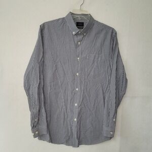 JACHS‎ New York Mens 80s Doubles Black Gingham Check Button Down Shirt XL
